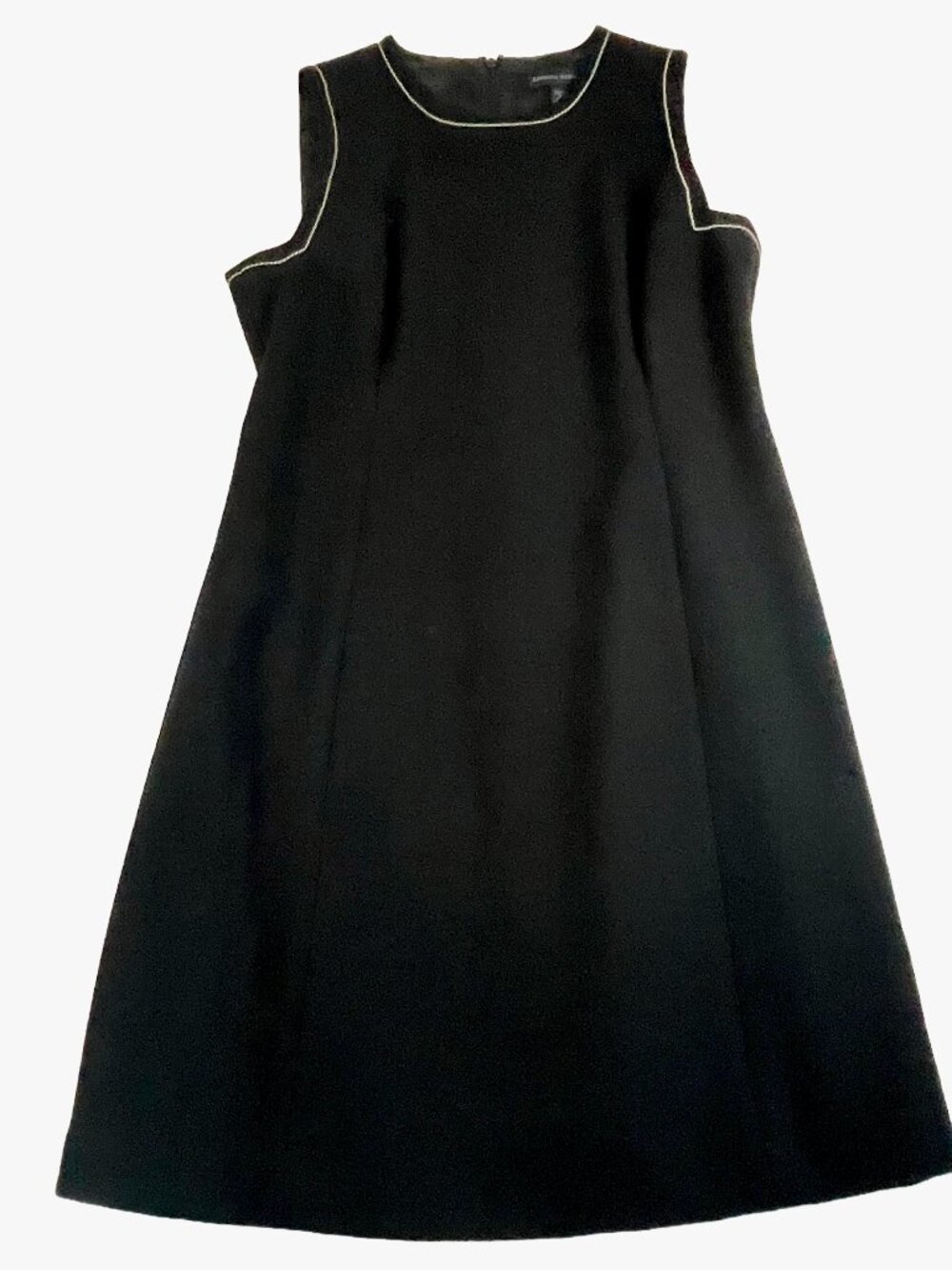 Banana Republic Black Wool Dress Petite 6P Sleeveless A-Line